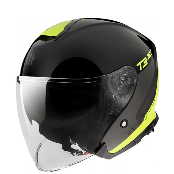 Moto oblečení - Helma MT THUNDER 3SV XPERT GLOSS FLUOR YELLOW