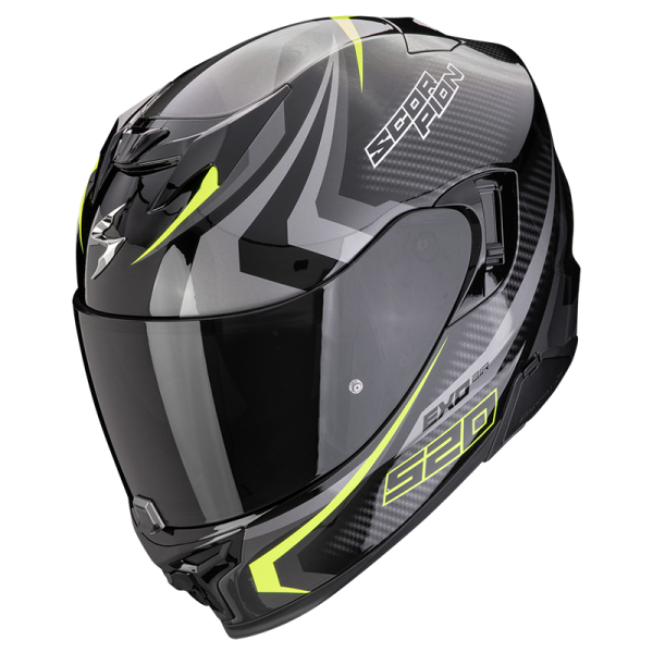 Moto oblečení - Helma SCORPION EXO-520 EVO AIR TERRA černo/stříbrno/fluo žlutá