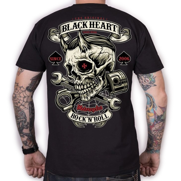 Moto oblečení - Tričko pánské BLACK HEART Liberty